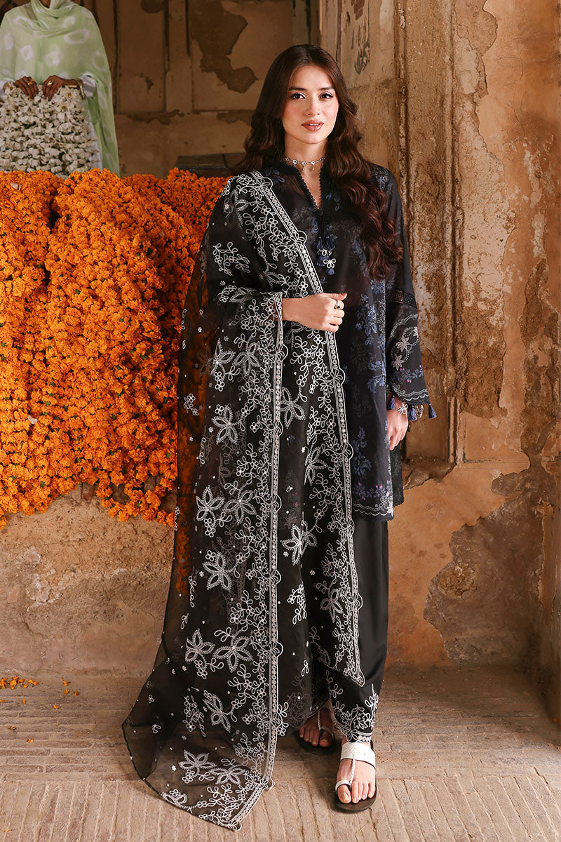 Cross Stitch Premium Embroidered Lawn Unstitched 3Pc Suit D-15 NOIR ESSENCE