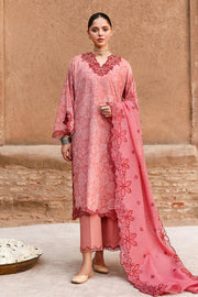 Cross Stitch Premium Embroidered Lawn Unstitched 3Pc Suit D-16 PEACH ATELIER