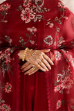 Cross Stitch Premium Embroidered Lawn Unstitched 3Pc Suit D-19 ROUGE FLARE