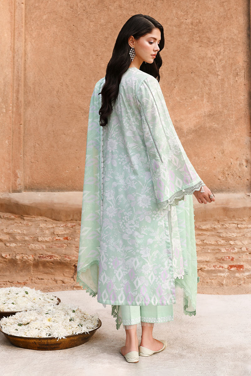 Cross Stitch Premium Embroidered Lawn Unstitched 3Pc Suit D-20 SAGE GREEN