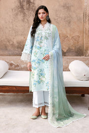 Cross Stitch Premium Embroidered Lawn Unstitched 3Pc Suit D-21 SEAFOAM TREASURE