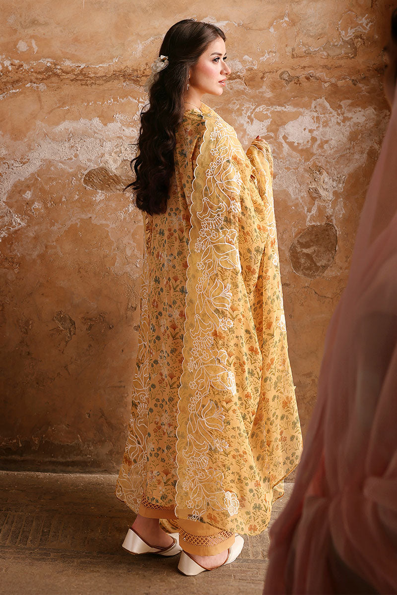 Cross Stitch Premium Embroidered Lawn Unstitched 3Pc Suit D-22 SUNLIT HUE