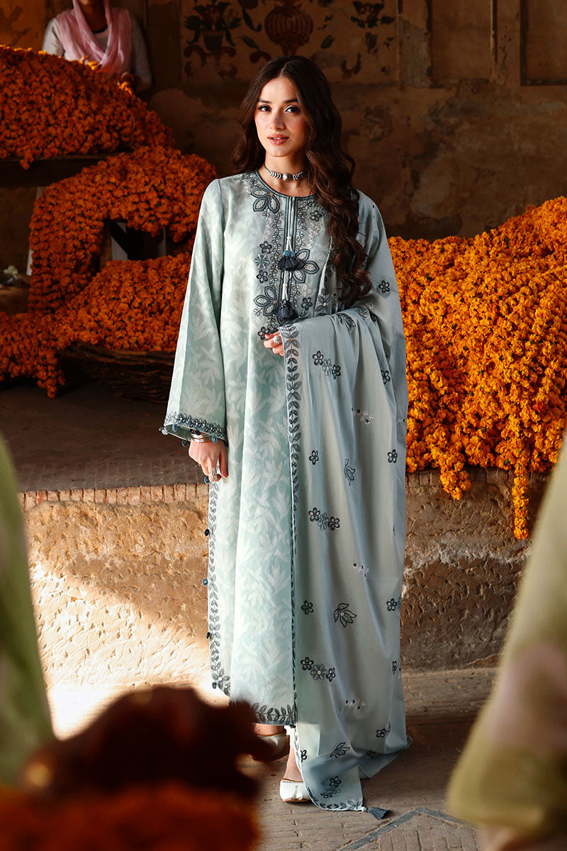 Cross Stitch Premium Embroidered Lawn Unstitched 3Pc Suit D-24 AZURE DREAM