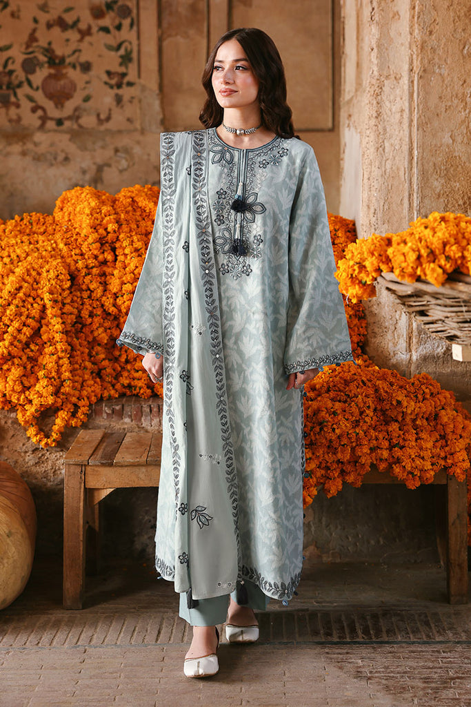 Cross Stitch Premium Embroidered Lawn Unstitched 3Pc Suit D-24 AZURE DREAM
