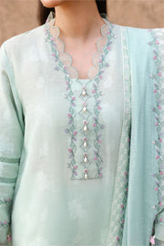 Cross Stitch Premium Embroidered Lawn Unstitched 3Pc Suit D-25 MISTY MINT