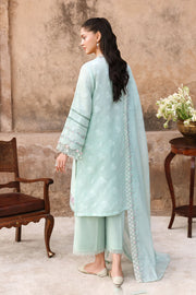 Cross Stitch Premium Embroidered Lawn Unstitched 3Pc Suit D-25 MISTY MINT