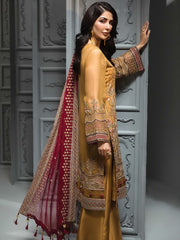 Jazmin Embroidered Chiffon Unstitched 3Pc Suit D-01 CECIL LURE