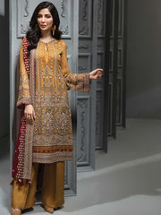 Jazmin Embroidered Chiffon Unstitched 3Pc Suit D-01 CECIL LURE