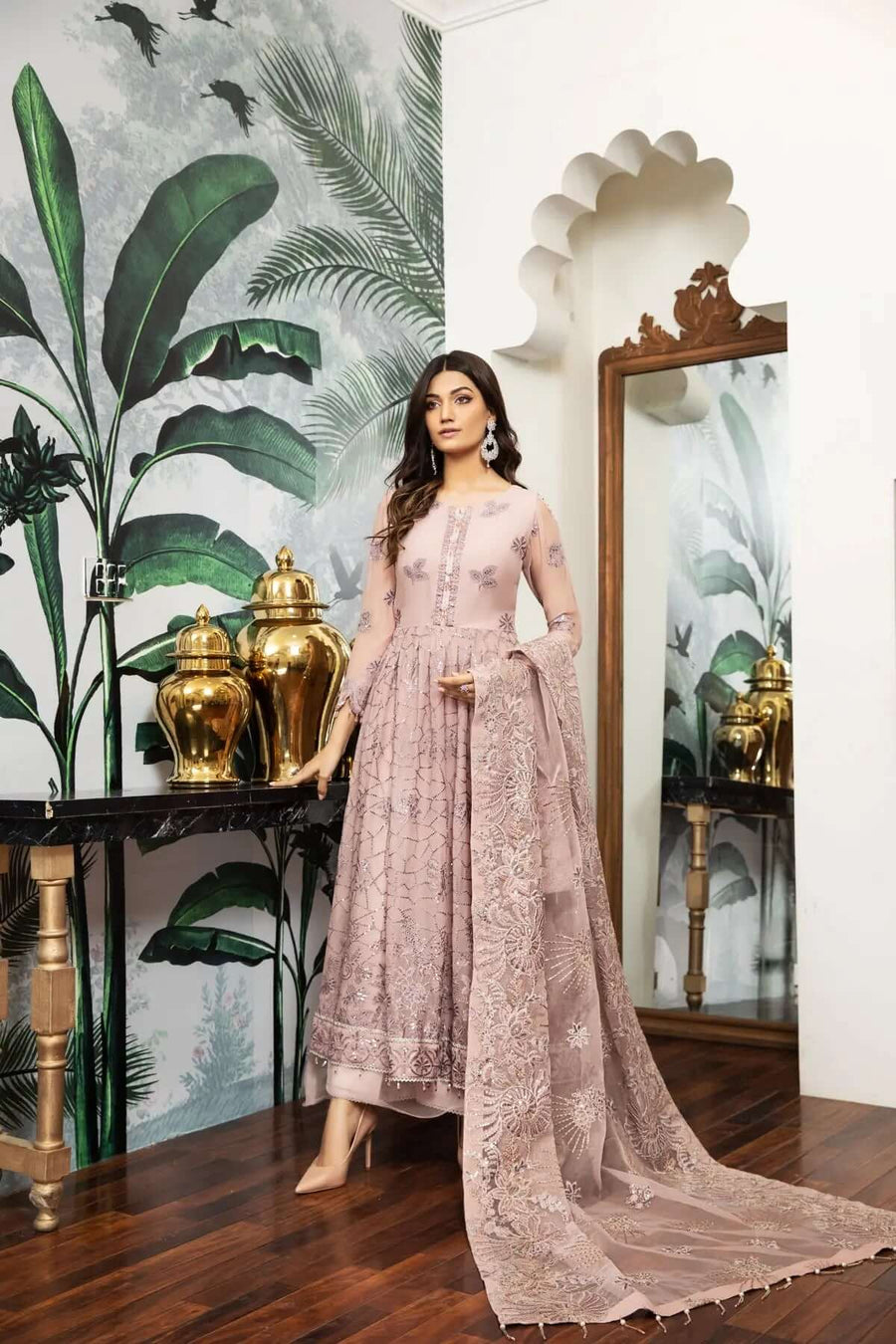 Alizeh Fashion Royale DE LUXE Embroidered Chiffon 3Pc Suit D-01 Sirene