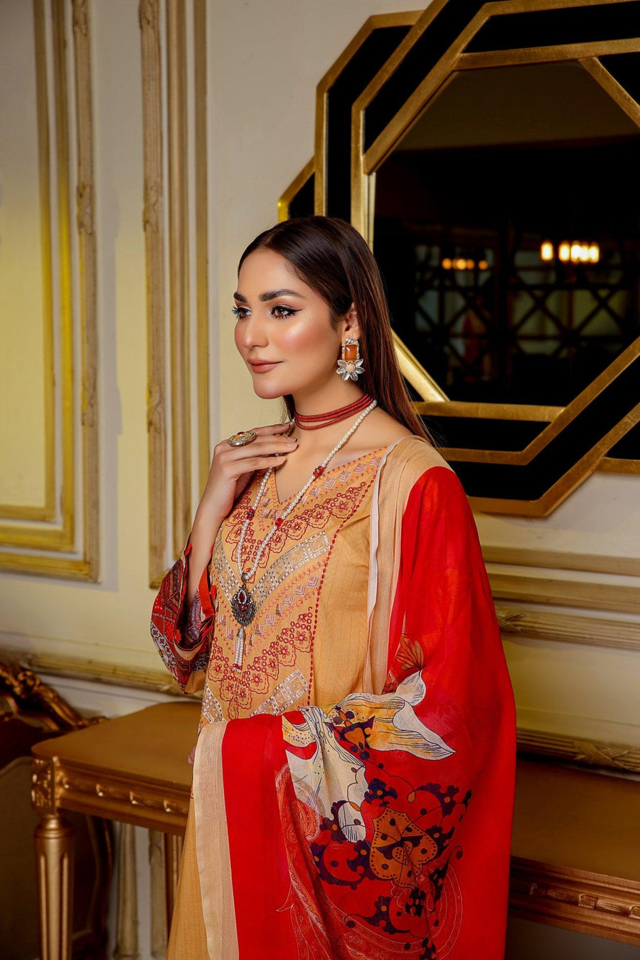 SLC-01 - SAFWA LUXURY 3-PIECE COLLECTION VOL 1 2022 Shop Online | Pakistani Dresses | Dresses |3-Piece Dress