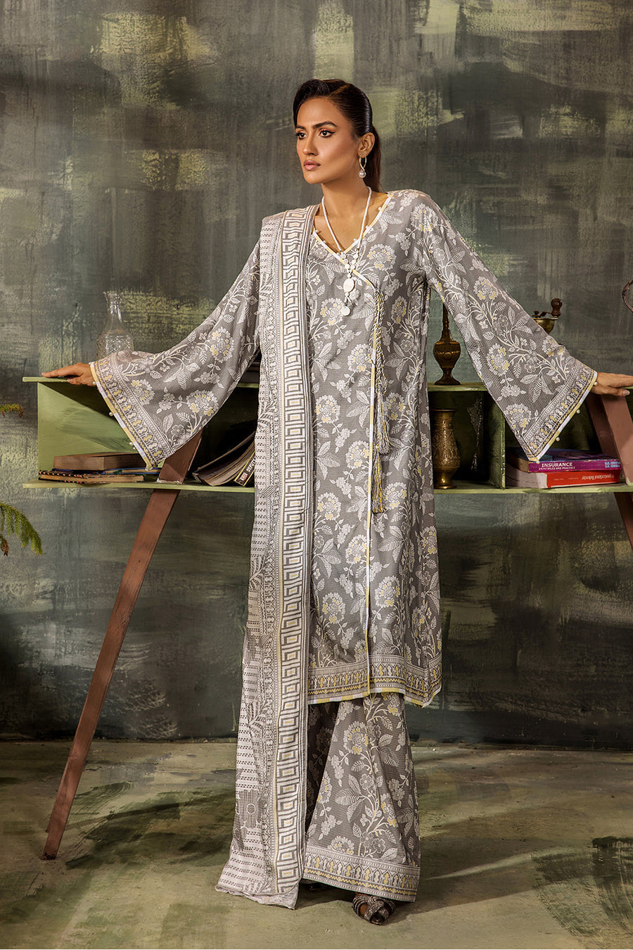 Melora by Safwa Digital Printed Doria Viscose Unstitched 3Pc Suit MLO-01
