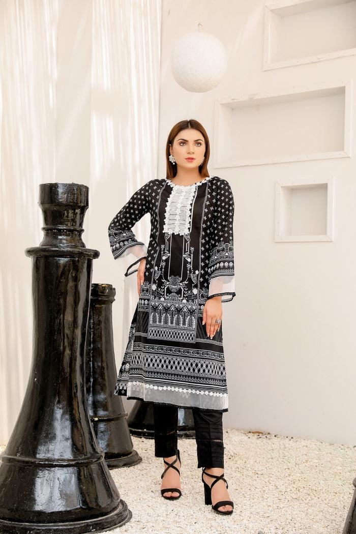 DBW-02 - DIGITAL BLACK AND WHITE KURTI COLLECTION VOL 1 2021