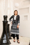 Safwa Digital Printed Black & White Unstitched Kurti DBW-02