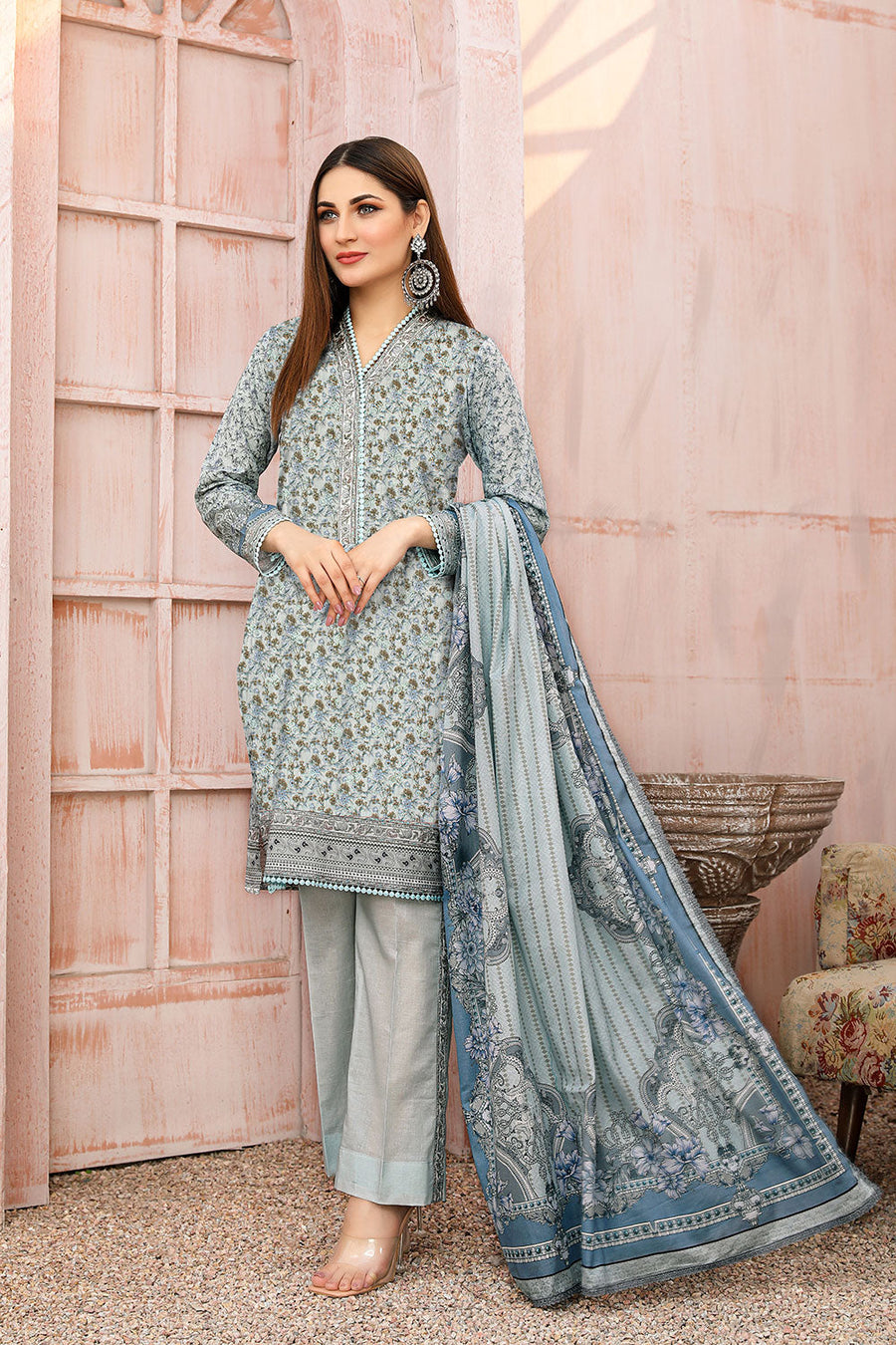 MEK-02 - SAFWA MOTHER EMBROIDERED 3-PIECE COLLECTION