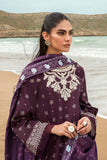 Cross Stitch Embroidered Satin Unstitched 3Pc Suit - ENIGMATIC CHARM