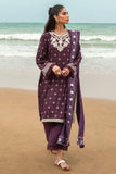 Cross Stitch Embroidered Satin Unstitched 3Pc Suit - ENIGMATIC CHARM