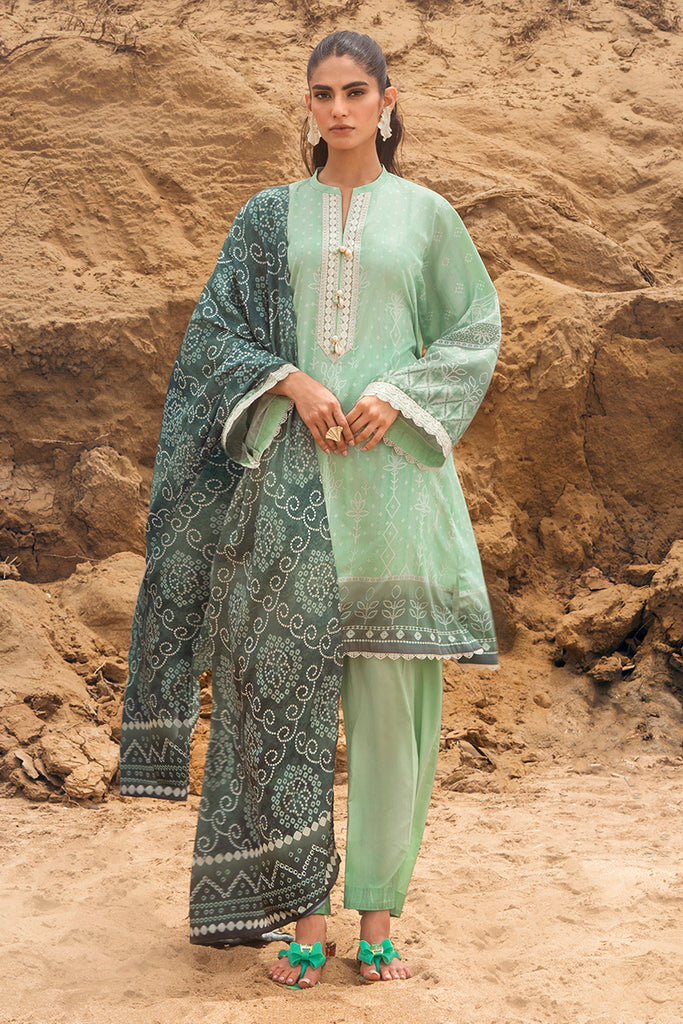 Cross Stitch Embroidered Satin Unstitched 3Pc Suit - JADE ADORN