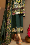 Cross Stitch Embroidered Khaddar Unstitched 3Pc Suit - Emerald Forest