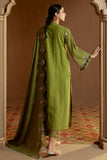 Cross Stitch Embroidered Khaddar Unstitched 3Pc Suit - Green Oasis