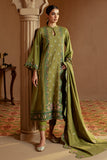 Cross Stitch Embroidered Khaddar Unstitched 3Pc Suit - Green Oasis