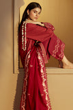 Cross Stitch Embroidered Khaddar Unstitched 3Pc Suit - Garnet Rime