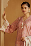 Cross Stitch Embroidered Khaddar Unstitched 3Pc Suit - Rosy Dew