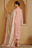 Cross Stitch Embroidered Khaddar Unstitched 3Pc Suit - Rosy Dew