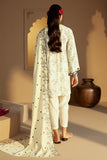 Cross Stitch Embroidered Linen Unstitched 3Pc Suit - Dove Gray