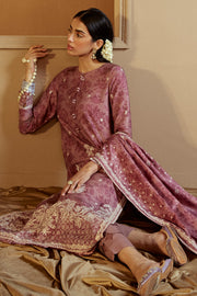Cross Stitch Embroidered Marina Unstitched 3Pc Suit - Mauve Dream