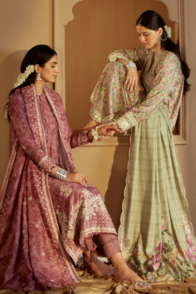 Cross Stitch Embroidered Marina Unstitched 3Pc Suit - Mauve Dream