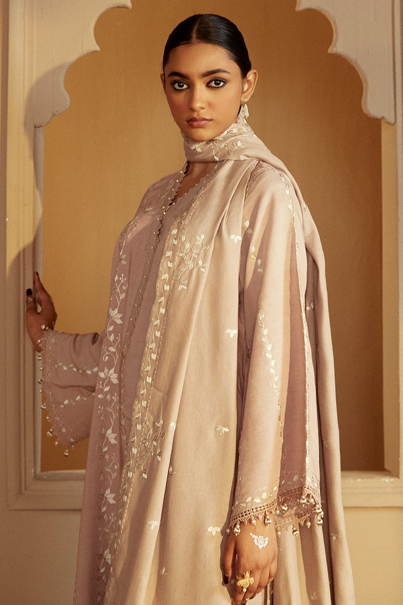 Cross Stitch Embroidered Marina Unstitched 3Pc Suit - Moonlight Muse