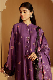 Cross Stitch Embroidered Marina Unstitched 3Pc Suit - Berry Garden