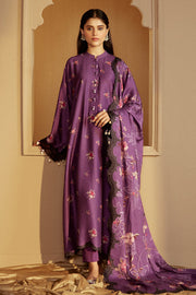 Cross Stitch Embroidered Marina Unstitched 3Pc Suit - Berry Garden