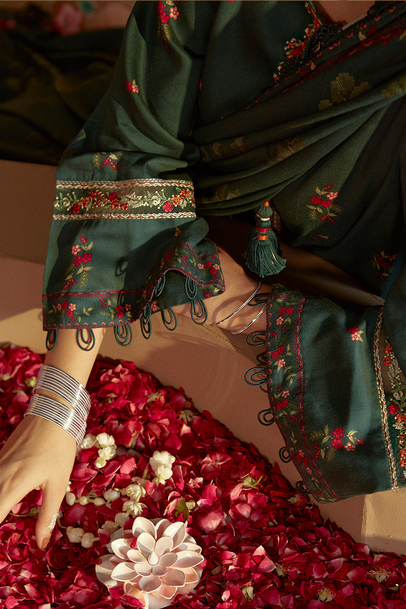 Cross Stitch Embroidered Marina Unstitched 3Pc Suit - Lush Aura