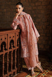 Cross Stitch Satin De Luxe Embroidered Satin Unstitched 3Pc Suit D-02 Mystic Pink