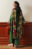 Cross Stitch Satin De Luxe Embroidered Satin Unstitched 3Pc Suit D-04 Green Oasis