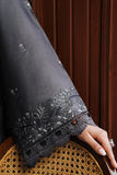 Cross Stitch Satin De Luxe Embroidered Satin Unstitched 3Pc Suit D-07 Indigo Bloom