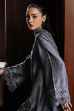 Cross Stitch Satin De Luxe Embroidered Satin Unstitched 3Pc Suit D-07 Indigo Bloom