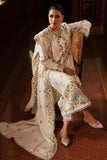 Cross Stitch Satin De Luxe Embroidered Satin Unstitched 3Pc Suit D-09 Ivory Garden