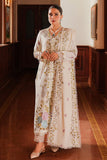 Cross Stitch Satin De Luxe Embroidered Satin Unstitched 3Pc Suit D-09 Ivory Garden