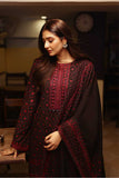 Cross Stitch Embroidered Khaddar Unstitched 3Pc Suit D-04 Garnet Grace