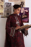 Cross Stitch Embroidered Khaddar Unstitched 3Pc Suit D-23 Floral Melody