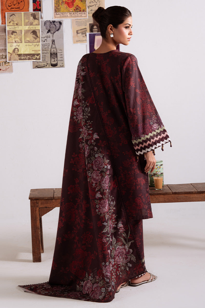 Cross Stitch Embroidered Khaddar Unstitched 3Pc Suit D-23 Floral Melody