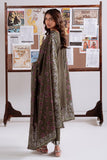 Cross Stitch Embroidered Khaddar Unstitched 3Pc Suit D-20 Olive Charm