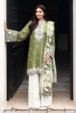 Cross Stitch Embroidered Linen Unstitched 3Pc Suit D-03 Moss Reverie