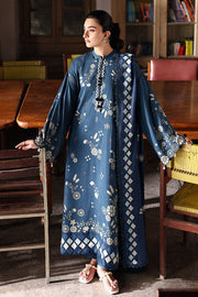 Cross Stitch Embroidered Linen Unstitched 3Pc Suit D-10 Dreamy Dune