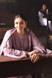 Cross Stitch Embroidered Marina Unstitched 3Pc Suit D-02 Mauve Mist
