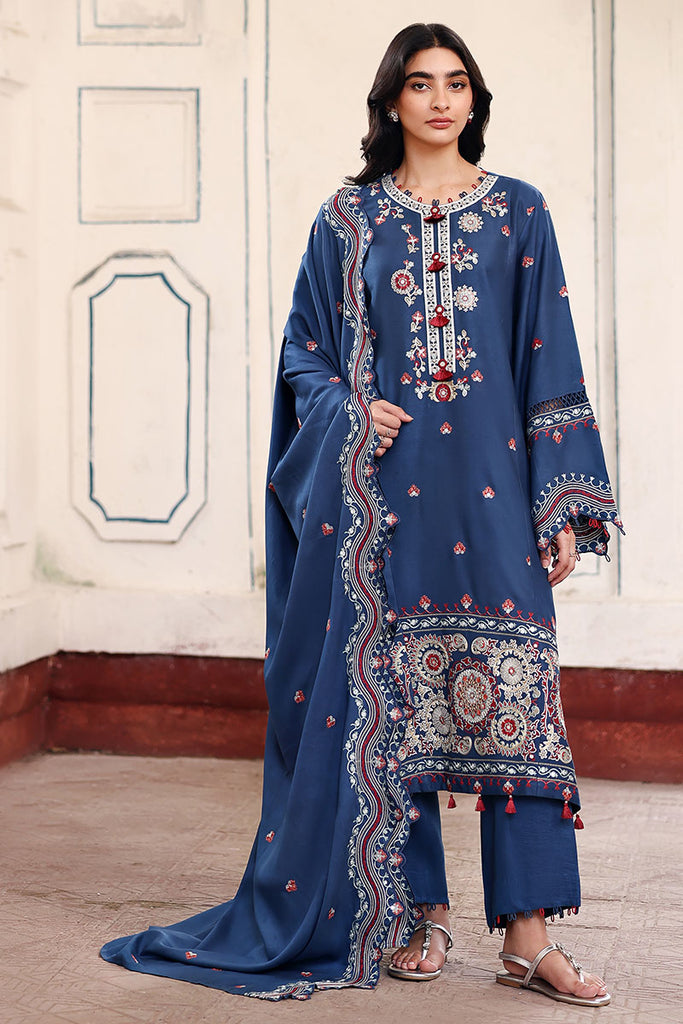 Cross Stitch Embroidered Marina Unstitched 3Pc Suit D-07 Moonlit Garden