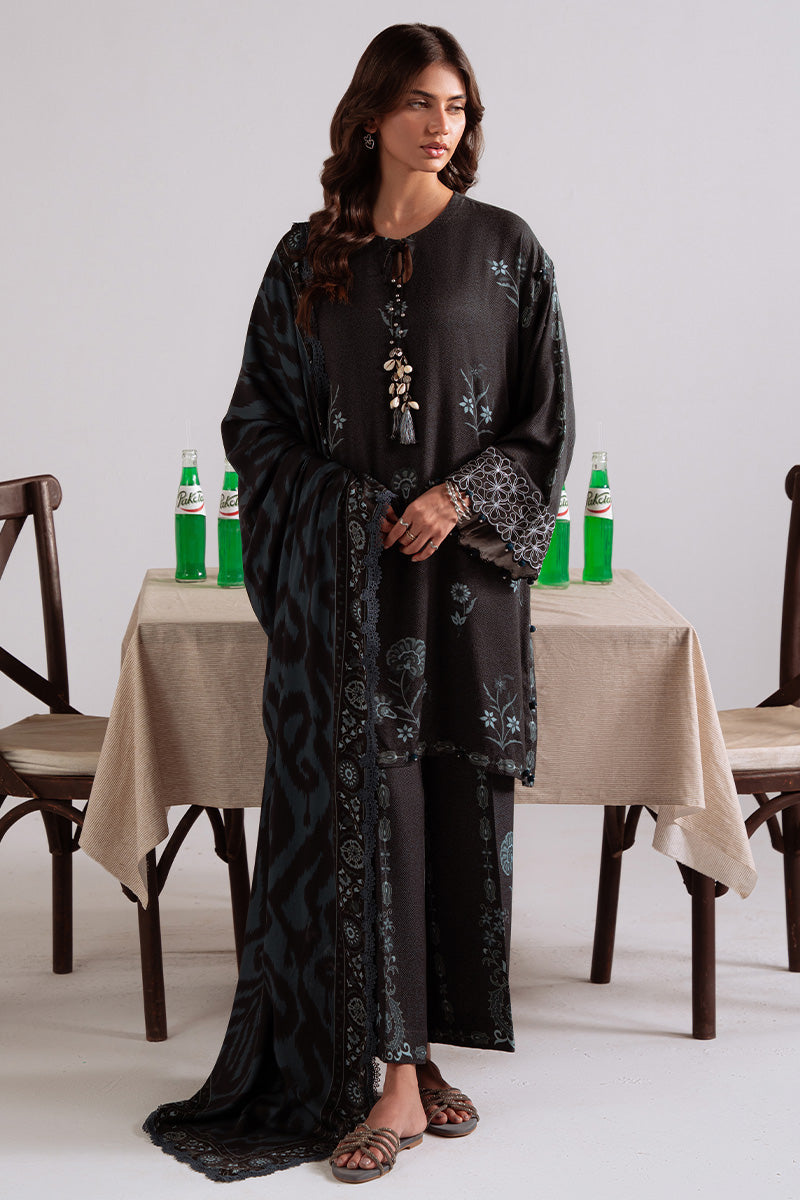 Cross Stitch Embroidered Marina Unstitched 3Pc Suit D-24 Shadow Teal