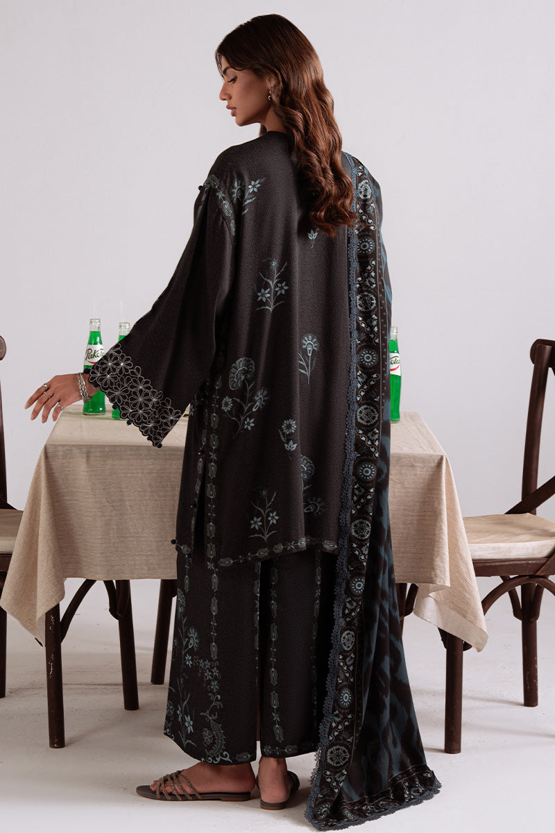 Cross Stitch Embroidered Marina Unstitched 3Pc Suit D-24 Shadow Teal
